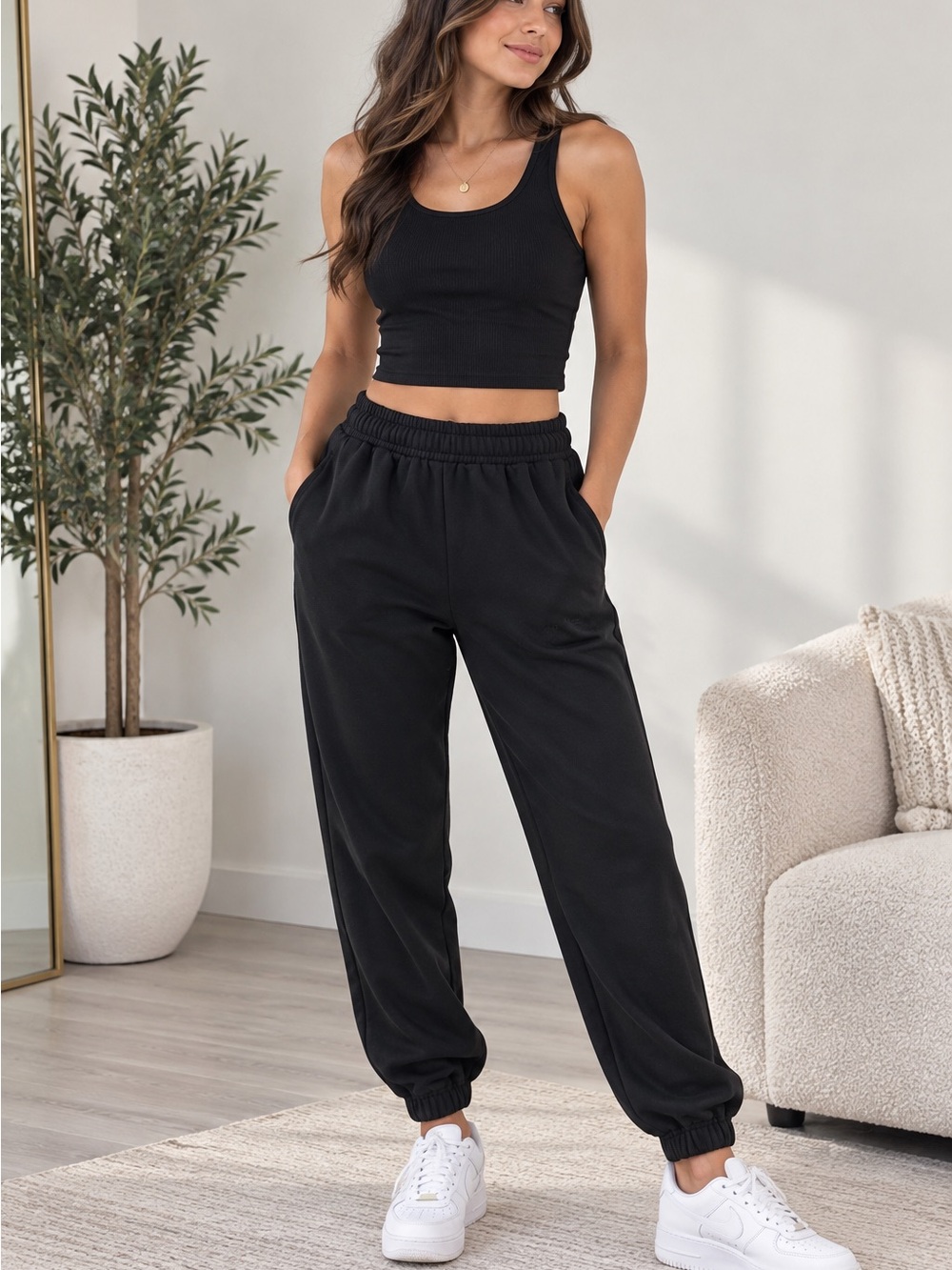 NUX Black Jogger Pants